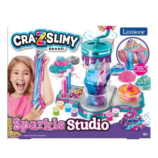 Cra-Z-Art Slimy Sparkle Studio - Εργαστήριο Δημιουργίας Λαμπερού Slime Lexibook CRSLIM40