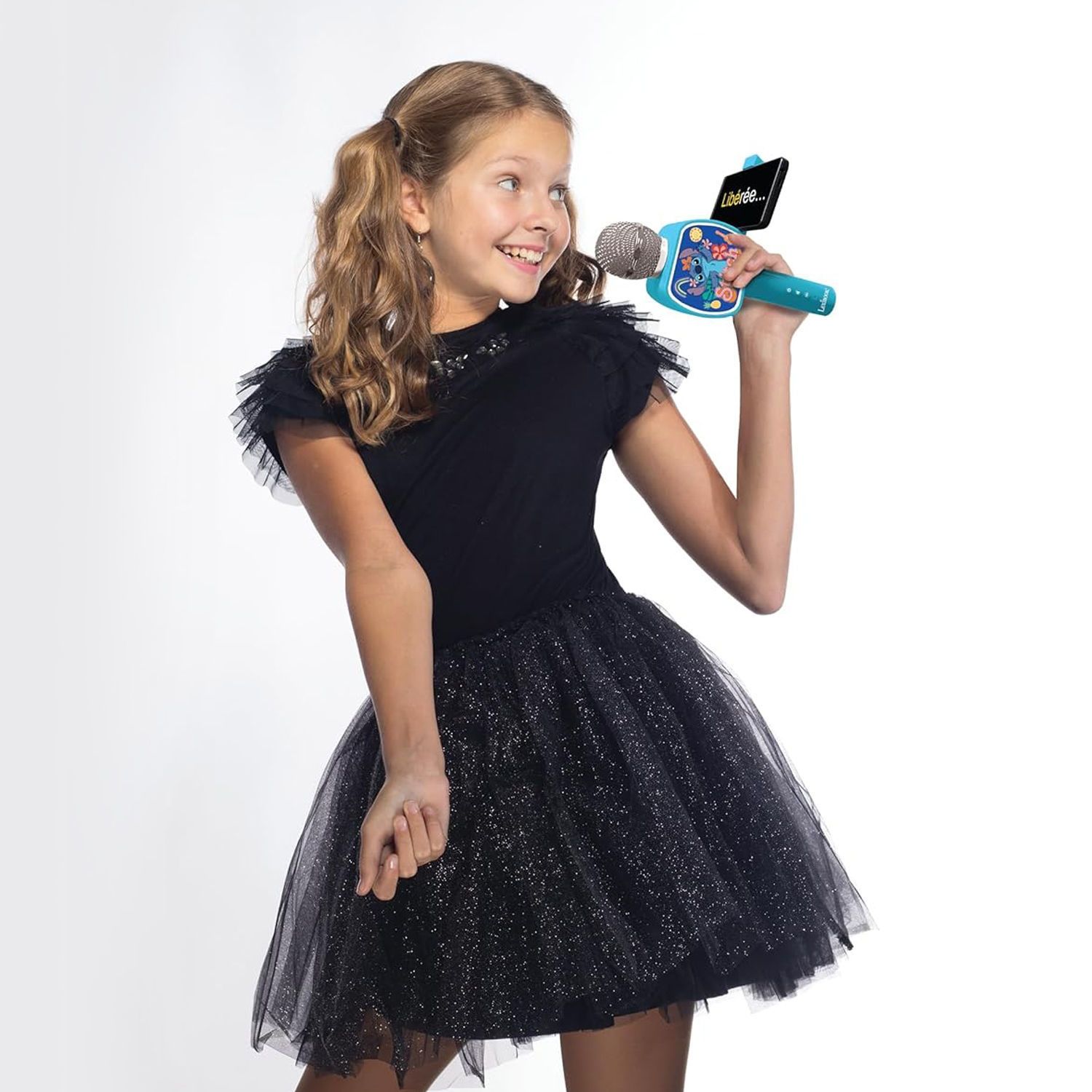 Μικρόφωνο καραόκε Disney Stitch Με Bluetooth, .ενσωματωμένο ηχείο και βάση smartphone Lexibook MIC240D