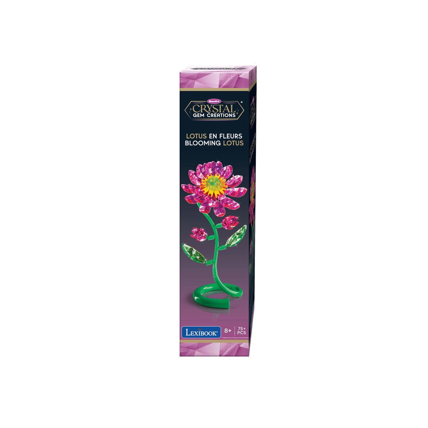 Crystal Gem Single Lotus Bouquet - DIY Κρυστάλλινο Λουλούδι Λωτού με 75+ Κομμάτια - 8+ Ετών Lexibook CRSS61
