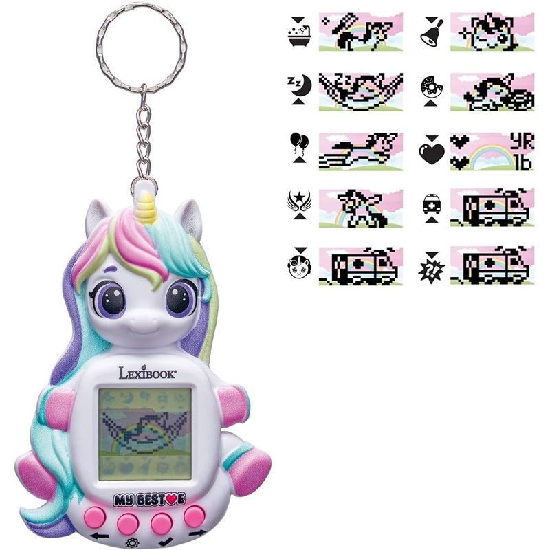 Lexibook My Best-E Unicorn – Εικονικός Μονόκερος Κονσόλα Μπρελόκ My Digital Companion JLMBUNI