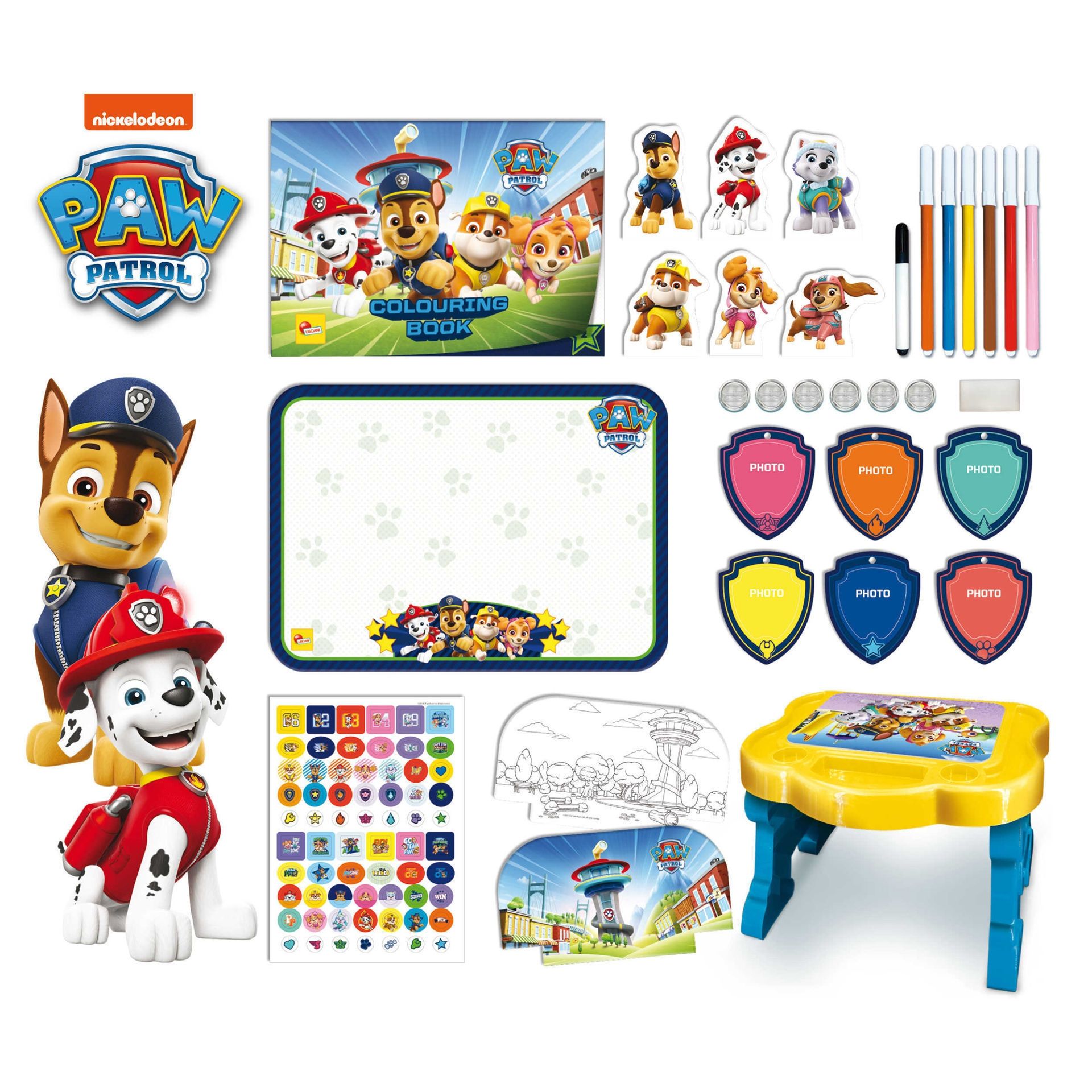 Paw Patrol - Δημιουργικό Θρανίο με Μαρκαδόρους και Αυτοκόλλητα 103331aw Patrol - Δημιουργικό Θρανίο με Μαρκαδόρους και Αυτοκόλλητα Lisciani Giochi  103331