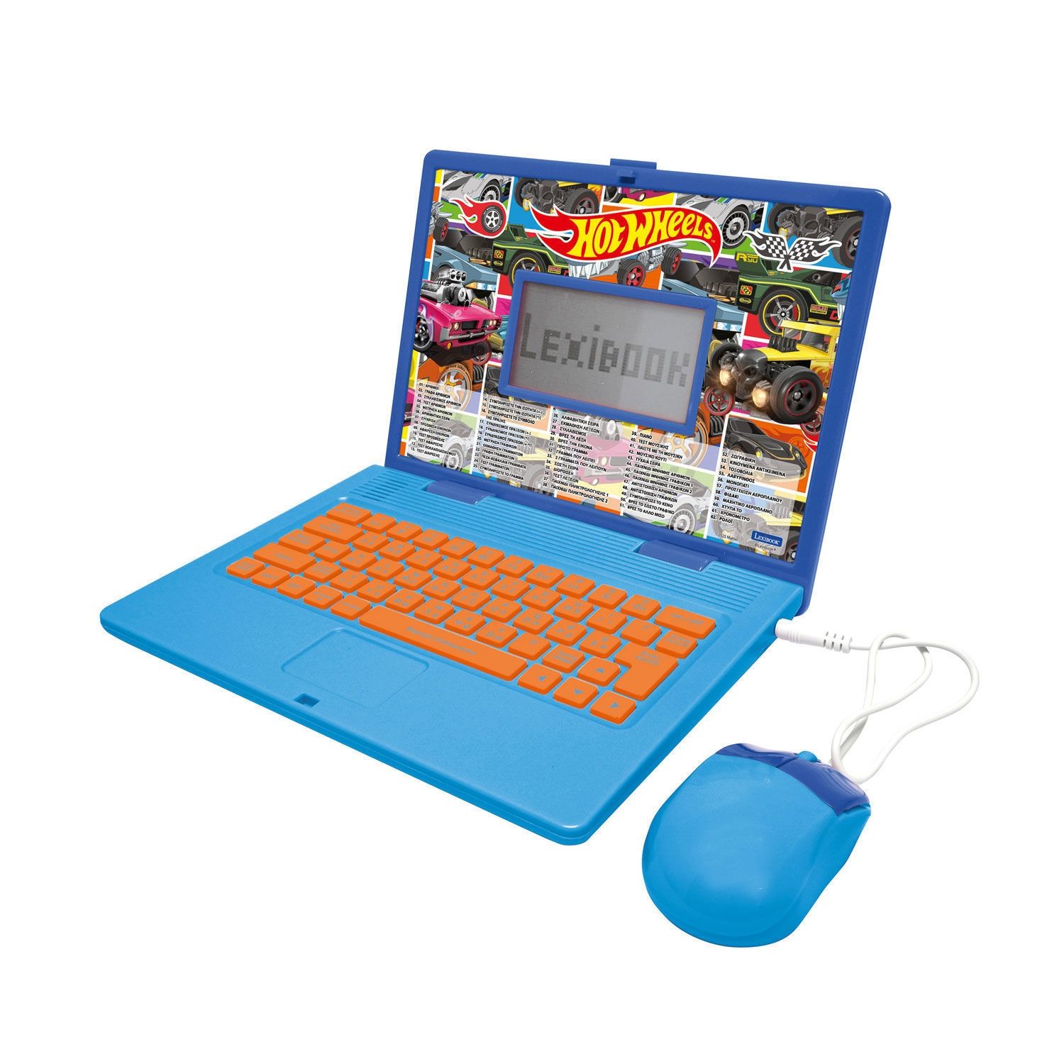 Δίγλωσσο Εκπαιδευτικό Laptop Hot Wheels με Ποντίκι 4+ Ετών - 124 Δραστηριότητες Lexibook JC598HWi8