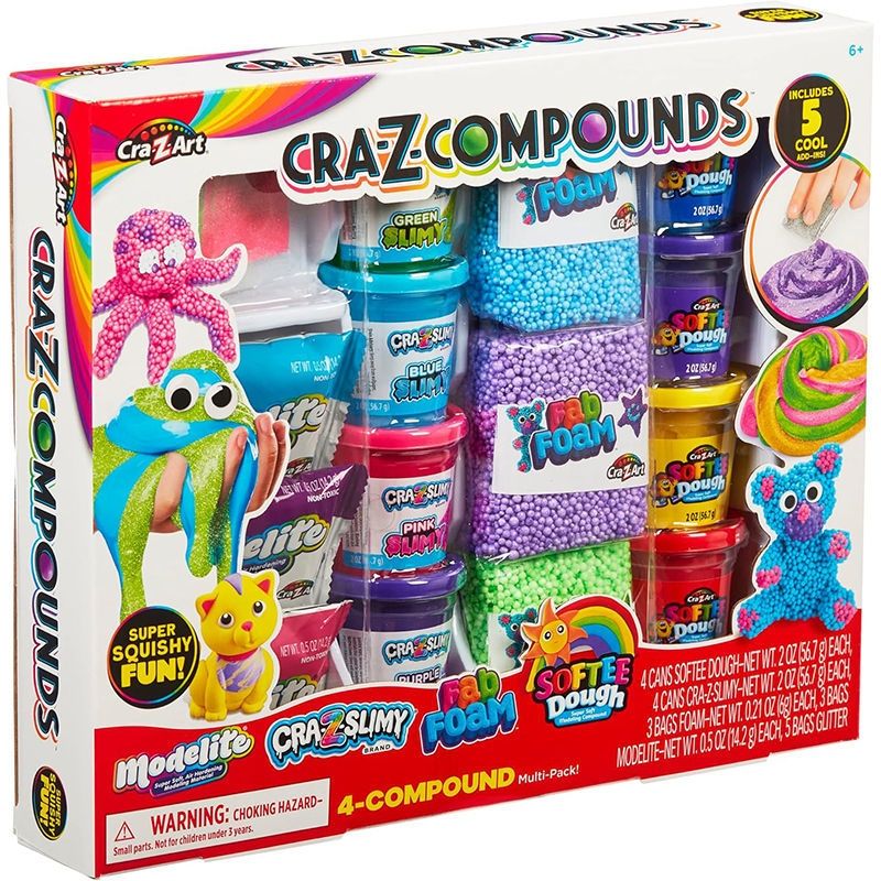 Cra-Z-Art Compounds Medium Pack - Σετ 4 Διαφορετικών Υφών με Glitter -