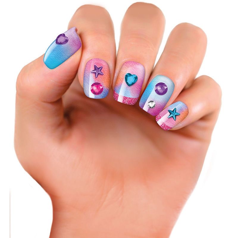 Cra-Z-Art My Look Sparkling Glitter Tattoo & Nails - Σετ Nail Art και Body Tattoos με Glitter (8+ Ετών) Lexibook CRSS16