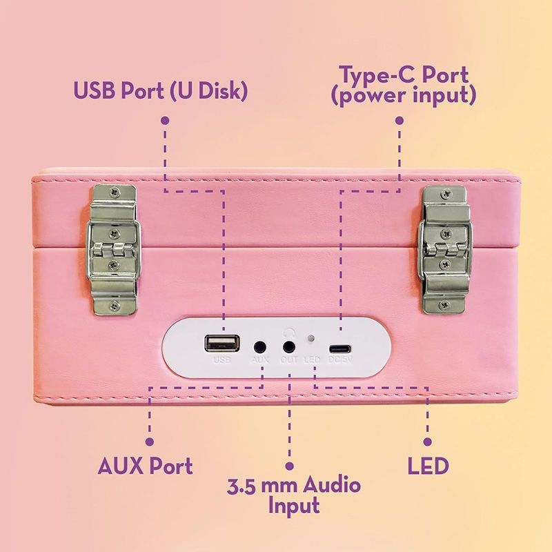 Barbie CD Player Lisciani - Vintage Φορητή Συσκευή Αναπαραγωγής με USB & Bluetooth 113620