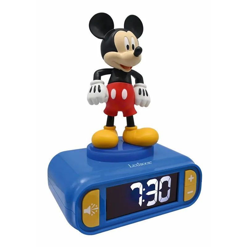 Παιδικό Ξυπνητήρι Mickey Mouse με 3D Φως Νυκτός & Ήχους Disney Lexibook RL800MCH