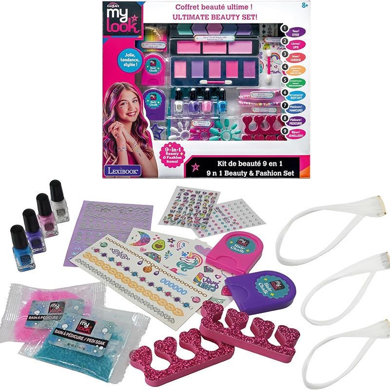 Lexibook My Look 9 in 1 Beauty & Fashion Set - Πλήρες Σετ Ομορφιάς για Παιδιά 8+ CRSS83