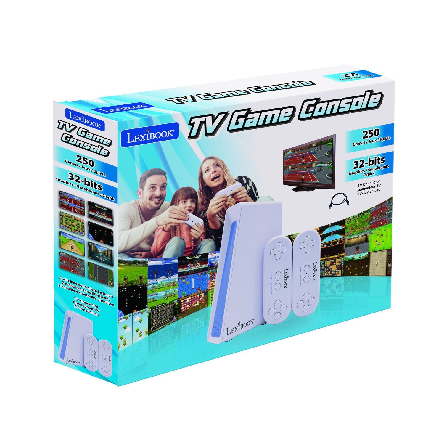 Lexibook Motion TV Παιδική Κονσόλα JG7440 – 250 Παιχνίδια & 2 Χειριστήρια