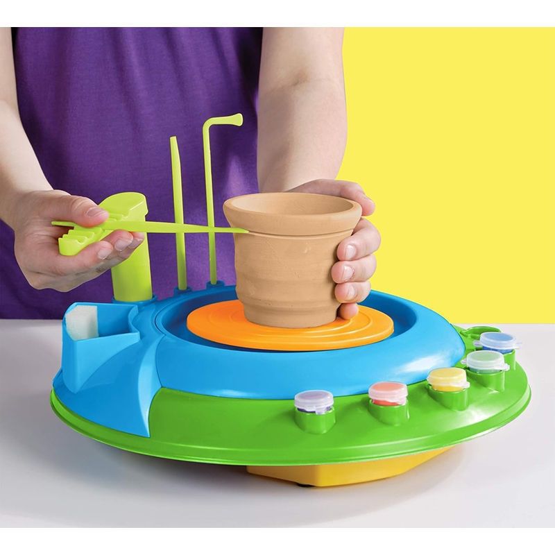 Cra-Z-Art Motorized Pottery Wheel - Ηλεκτρικός Τροχός Κεραμικής με Ποδοδιακόπτη & Αξεσουάρ - 5+ Ετών Lexibook CRPOT1