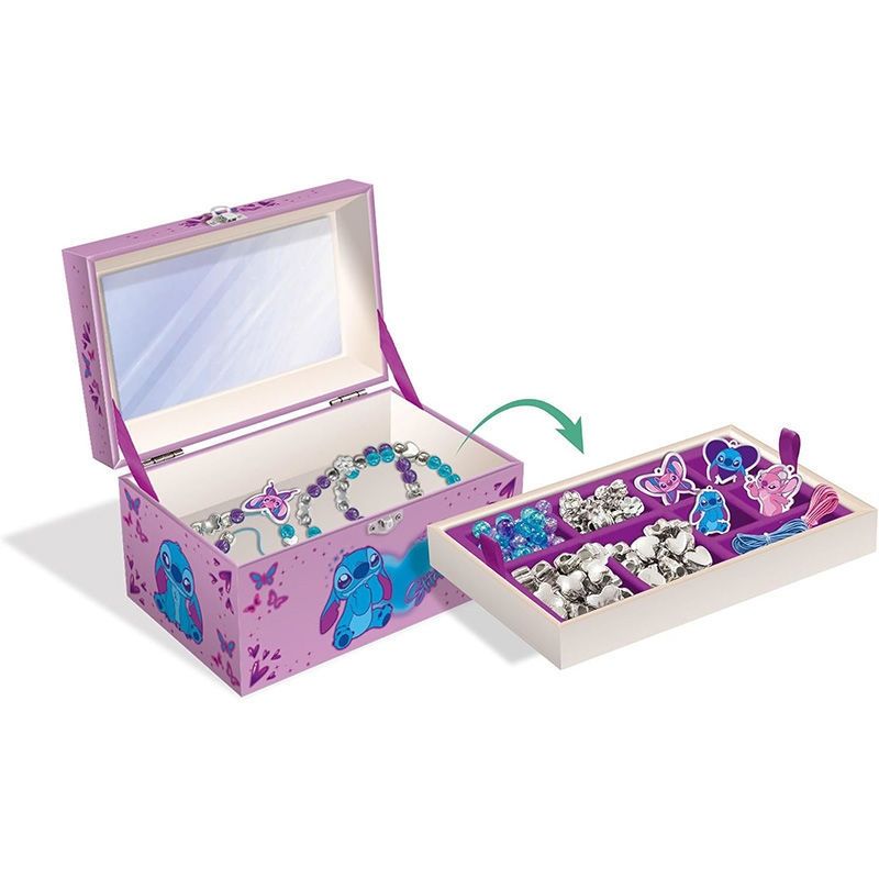 Lisciani Disney Stitch Σετ Κοσμημάτων Φιλίας με Κοσμηματοθήκη 150 Χάντρες 7+ Ετών - 107568