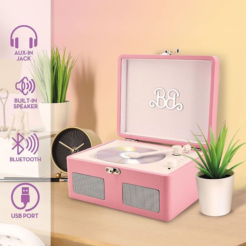 Barbie CD Player Lisciani - Vintage Φορητή Συσκευή Αναπαραγωγής με USB & Bluetooth 113620