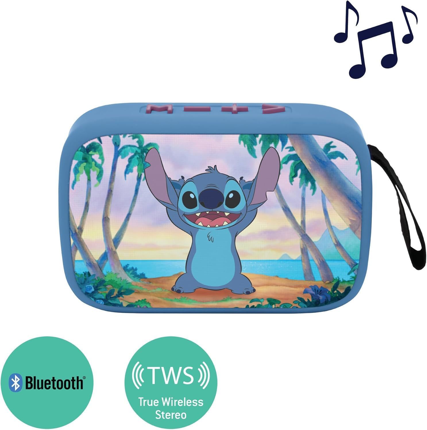 Παιδικό Φορητό Ηχείο Stitch Bluetooth Lexibook | TWS, USB-C, Μπαταρία 4 ωρών BT018D