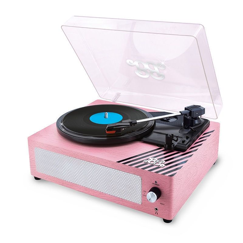 Barbie Πικάπ Βινυλίου 3 Ταχυτήτων με Bluetooth Ενσωματωμένο Ηχείο Ροζ Retro Design 12+ Ετών Lisciani 113637