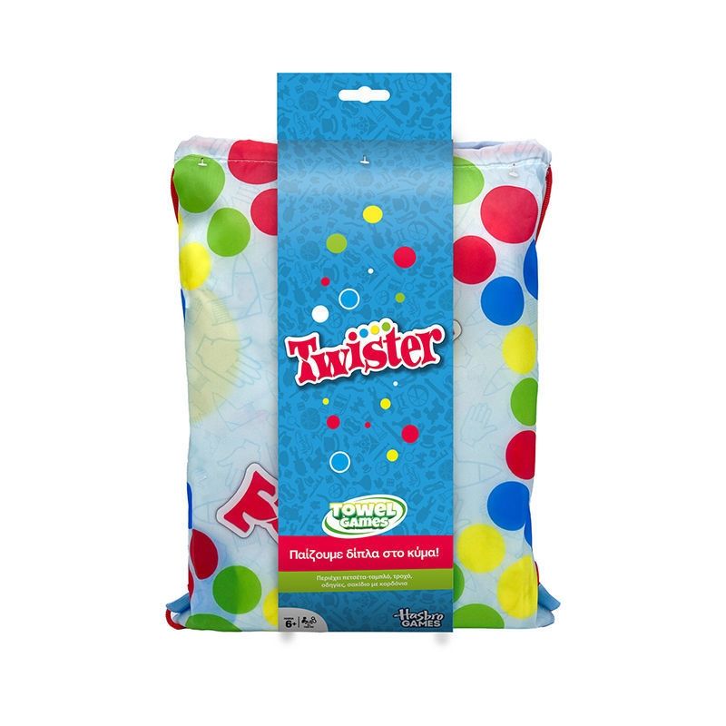 Πετσέτα Θαλάσσης Twister Towel Games – Επιτραπέζιο Παραλίας με Τροχό & Σακίδιο (6+ ετών)