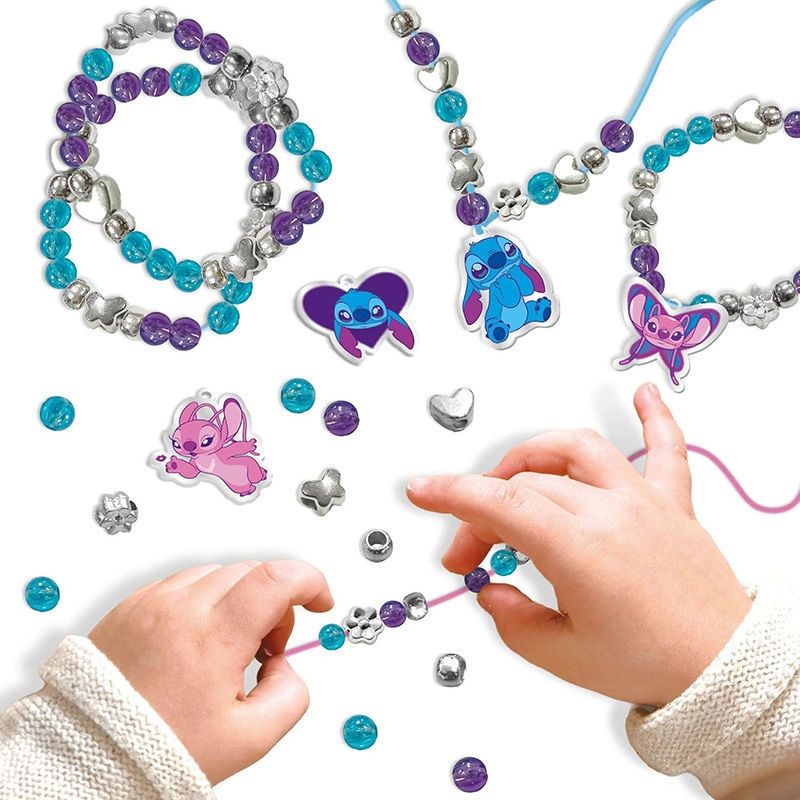 Lisciani Disney Stitch Σετ Κοσμημάτων Φιλίας με Κοσμηματοθήκη 150 Χάντρες 7+ Ετών - 107568