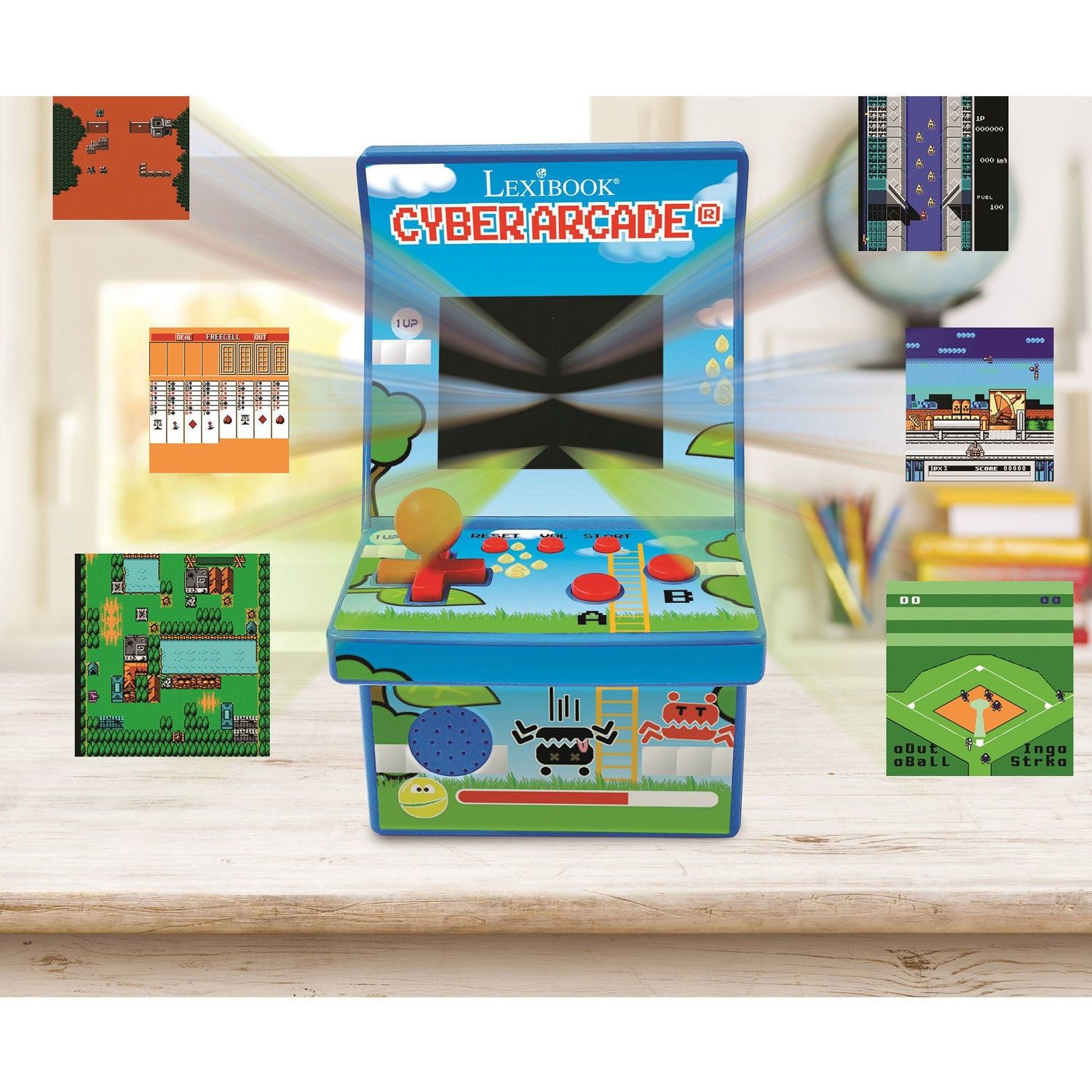 Cyber Arcade Lexibook - Μίνι Κονσόλα με 200 Παιχνίδια και Οθόνη 2.8" - 3+ Ετών