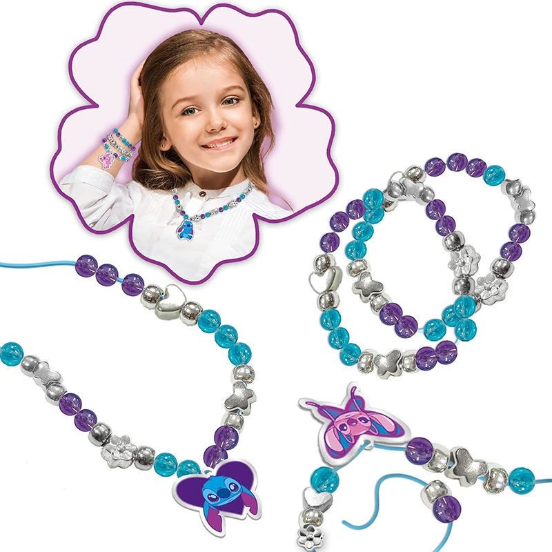 Lisciani Disney Stitch Σετ Κοσμημάτων Φιλίας με Κοσμηματοθήκη 150 Χάντρες 7+ Ετών - 107568