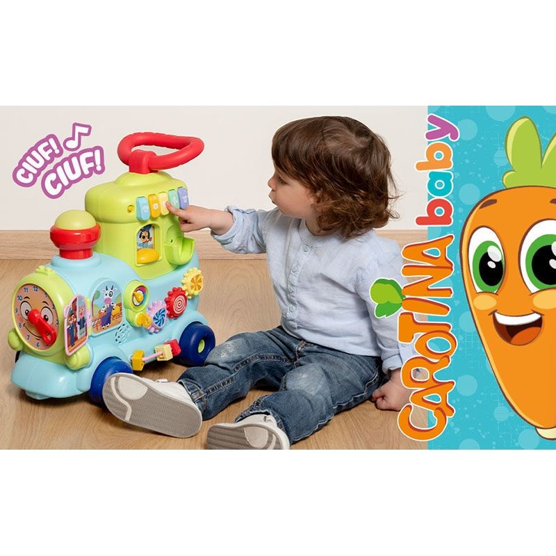 Carotina Baby Το Πρώτο Μου Τρενάκι 4 σε 1 Εκπαιδευτικό Παιχνίδι με Ήχους 12+ Μηνών Lisciani 113699