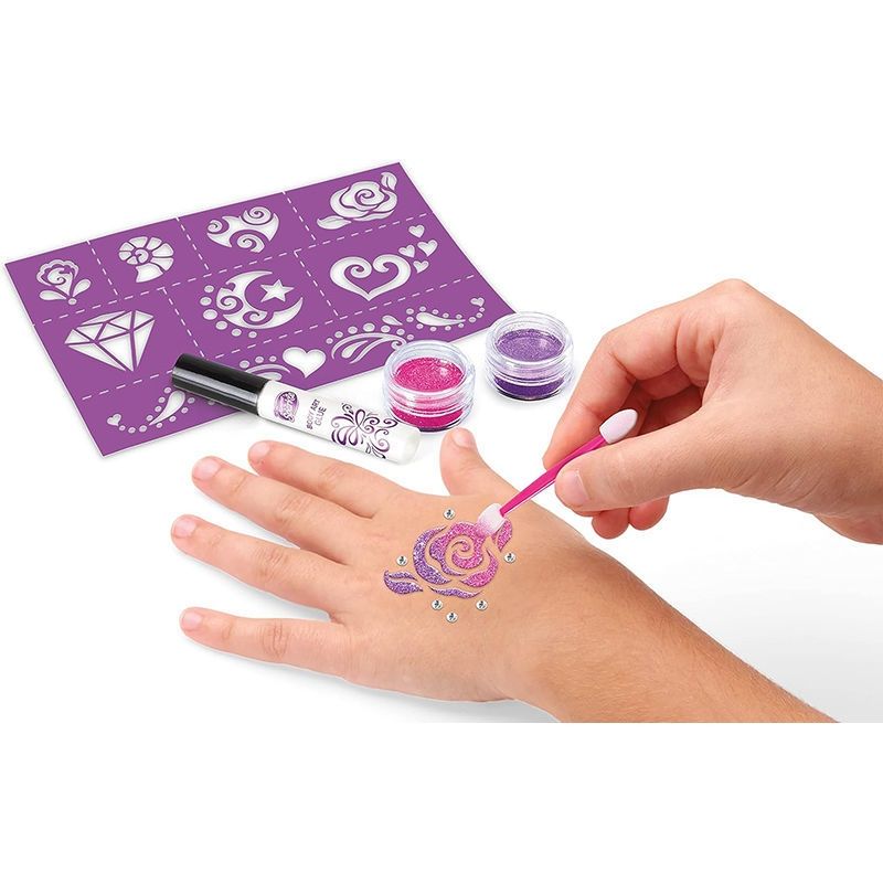 Cra-Z-Art Glitter Beauty Set 3-σε-1  Σετ Διακόσμησης Μαλλιών & Σώματος με Γκλίτερ και Πετράδια - 8+ Ετών Lexibook CRSS18