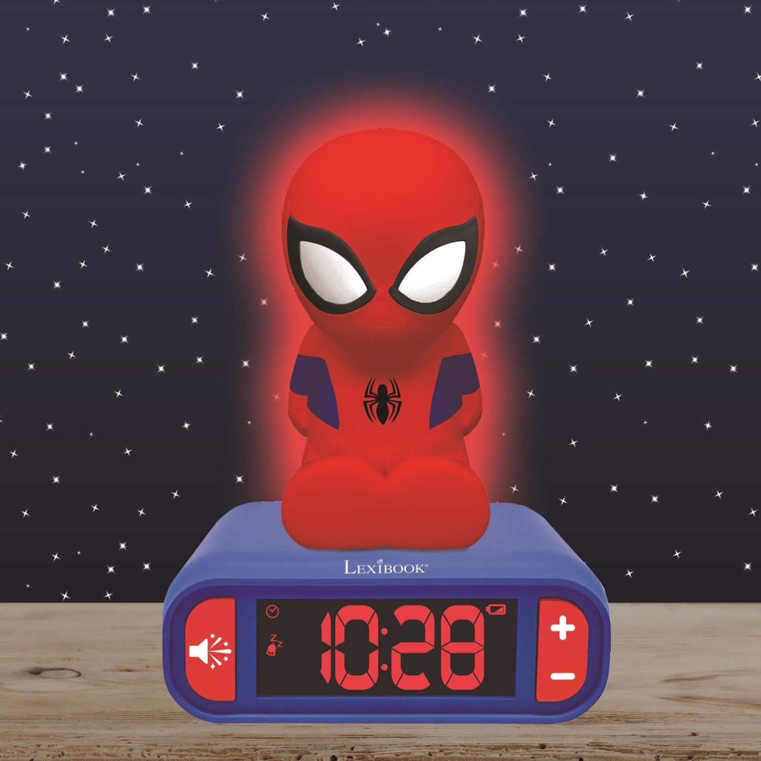 Lexibook Marvel Spider-Man – Ψηφιακό Ξυπνητήρι με Φως Νυκτός & Ήχο | LCD Οθόνη | 3+ Ετών - RL800SP